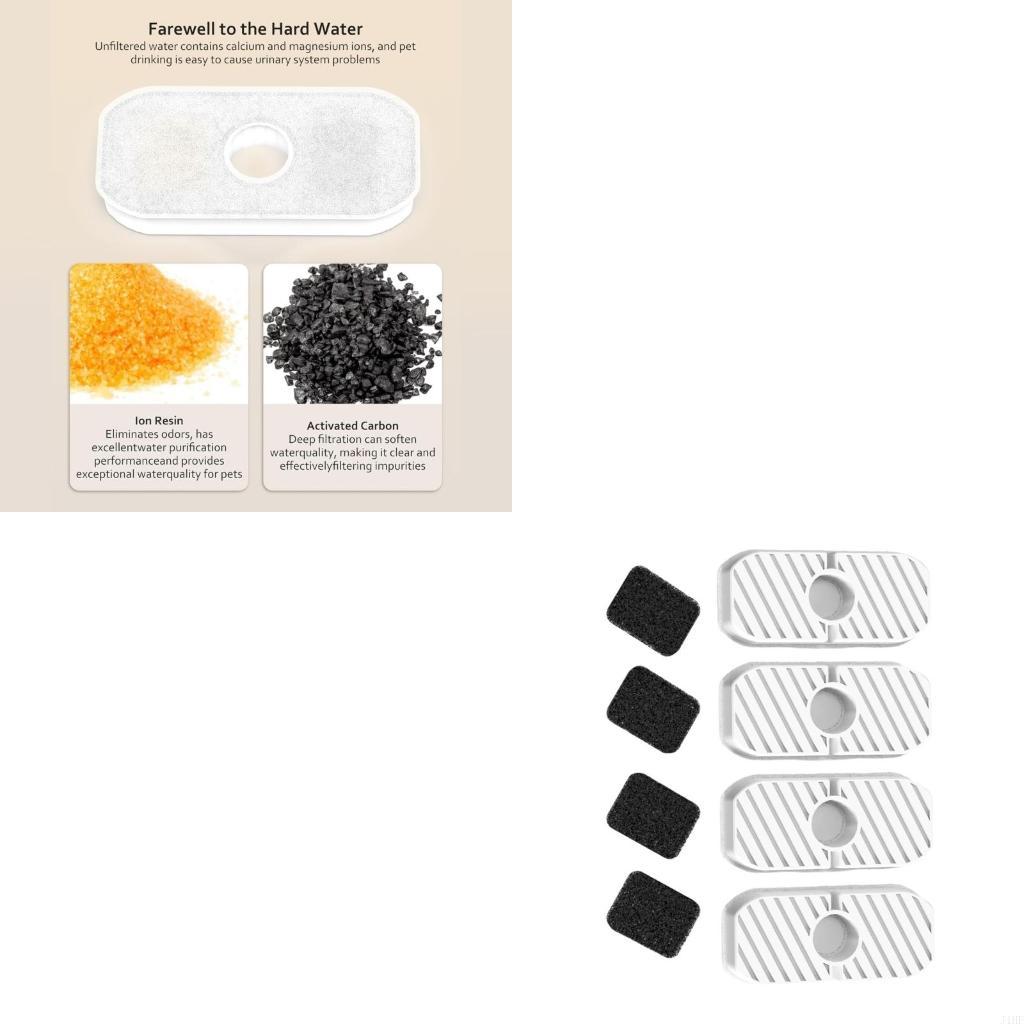 Cat Water Fountain Filter - Filtres remplacement J1HF éponges pour batterie
